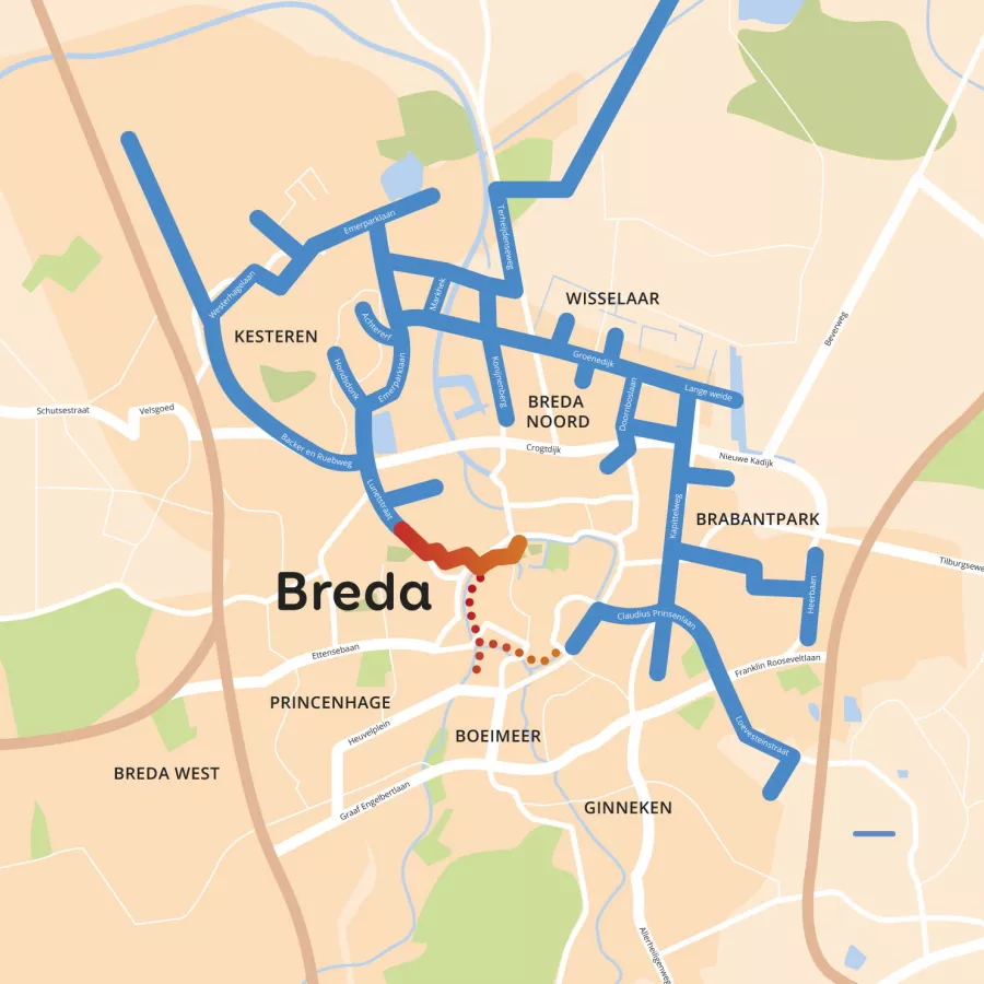 Routekaart Breda